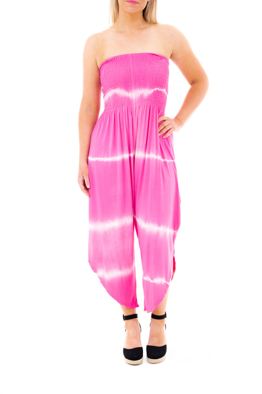 Side slit Tie Dye Jumpsuit