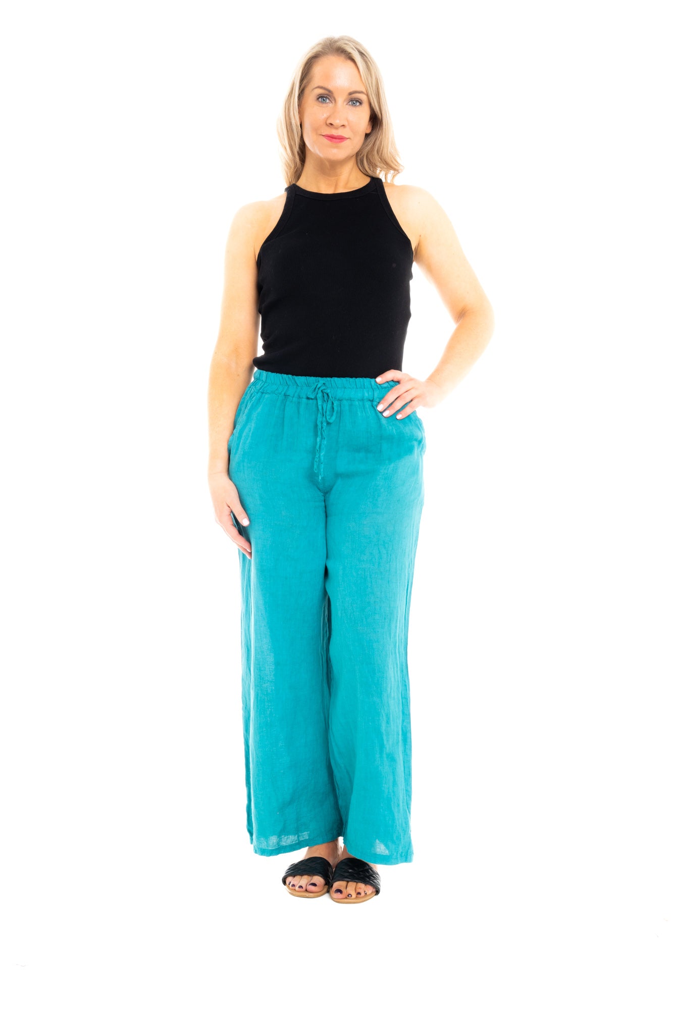 Wide leg Linen trousers