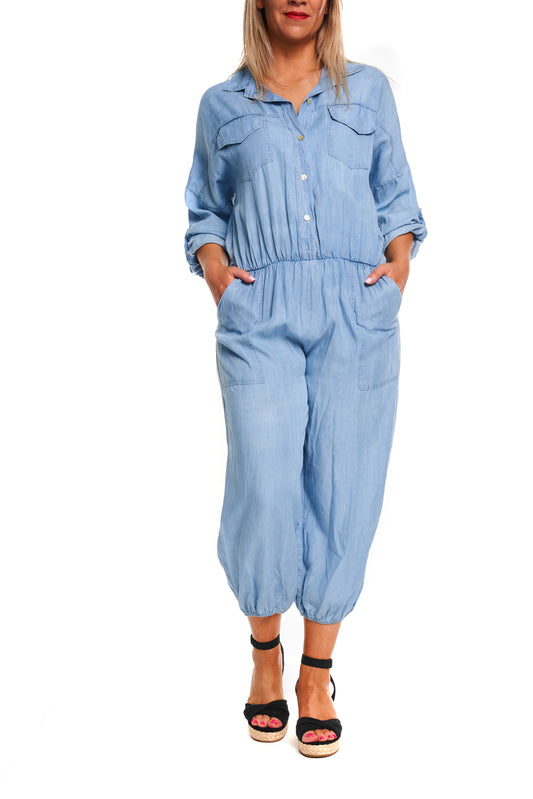 DENIM ALL IN ONE JUMPSUIT