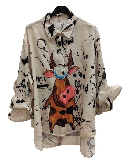 Cow print shirt